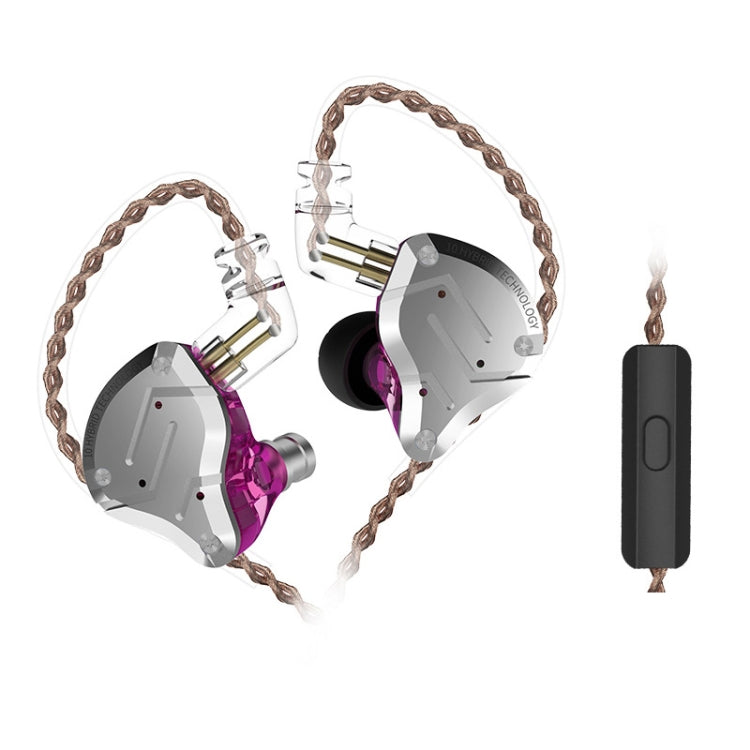 KZ ZS10 Pro 10-unit Ring Iron Gaming In-ear Wired Earphone,, ZS10 Pro Mic Version(Purple), ZS10 Pro Mic Version(Diamond Blue), ZS10 Pro Standard Version(Black), ZS10 Pro Standard Version(Blue), ZS10 Pro Standard Version(Streamer Blue)