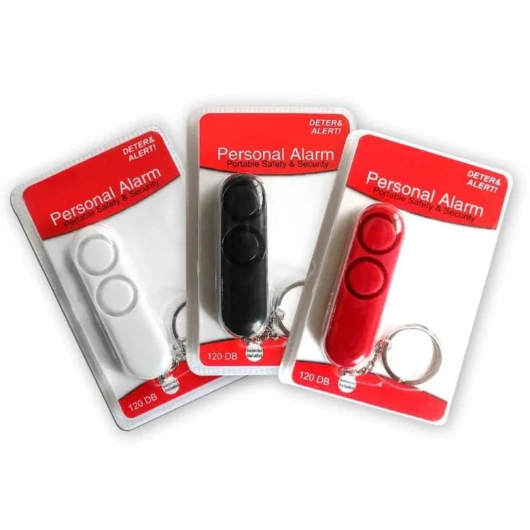 2 PCS 120dB Self Defense Anti - rape Device Dual Speakers Loud Alarm Safety Personal Security Keychain, Random Color Delivery - Trustpick