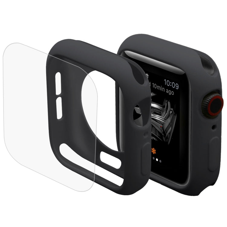 ENKAY Hat-Prince 2-in-1 TPU セミクラッド保護シェル + 3D フルスクリーン PET 曲面熱曲げ HD スクリーンプロテクター Apple Watch Series 6 / 5 / 4 / SE3 / 2 / 1 40mm 用、40mm