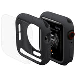 ENKAY Hat-Prince 2-in-1 TPU セミクラッド保護シェル + 3D フルスクリーン PET 曲面熱成形 HD スクリーンプロテクター Apple Watch Series 6 / 5 / 4 / Watch SE 44mm 用, Apple Watch Series 6 / 5 / 4 / Watch SE 44mm 用