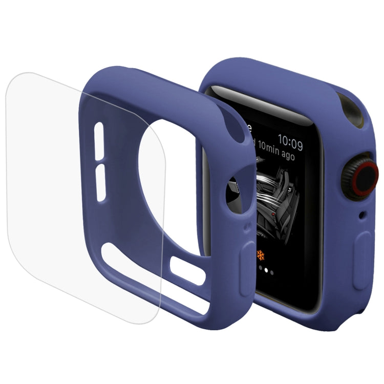 ENKAY Hat-Prince 2-in-1 TPU セミクラッド保護シェル + 3D フルスクリーン PET 曲面熱成形 HD スクリーンプロテクター Apple Watch Series 6 / 5 / 4 / Watch SE 44mm 用, Apple Watch Series 6 / 5 / 4 / Watch SE 44mm 用