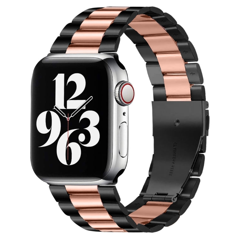 Apple Watch Series 10 42mm / 9&8&7 41mm / SE 3&SE 2&6&SE&5&4 40mm / 3&2&1 38mm用フォールドバックル3ビーズステンレススチールウォッチバンド