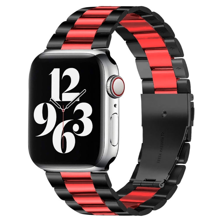 Apple Watch Series 10 42mm / 9&8&7 41mm / SE 3&SE 2&6&SE&5&4 40mm / 3&2&1 38mm用フォールドバックル3ビーズステンレススチールウォッチバンド