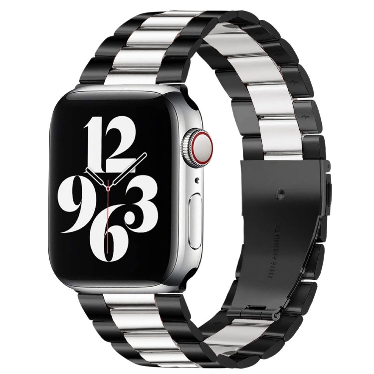 Apple Watch Series 10 42mm / 9&8&7 41mm / SE 3&SE 2&6&SE&5&4 40mm / 3&2&1 38mm用フォールドバックル3ビーズステンレススチールウォッチバンド