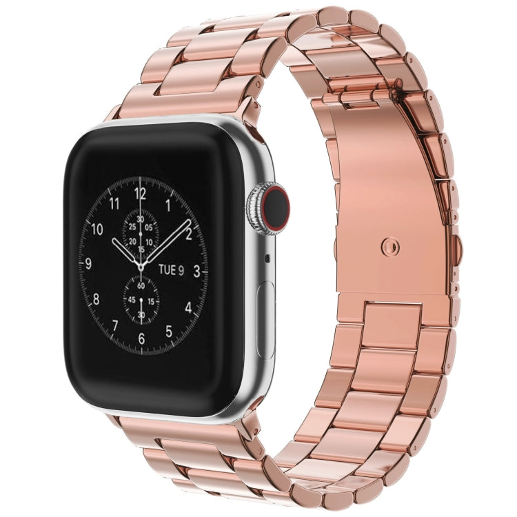Apple Watch Series 10 42mm / 9&8&7 41mm / SE 3&SE 2&6&SE&5&4 40mm / 3&2&1 38mm用フォールドバックル3ビーズステンレススチールウォッチバンド