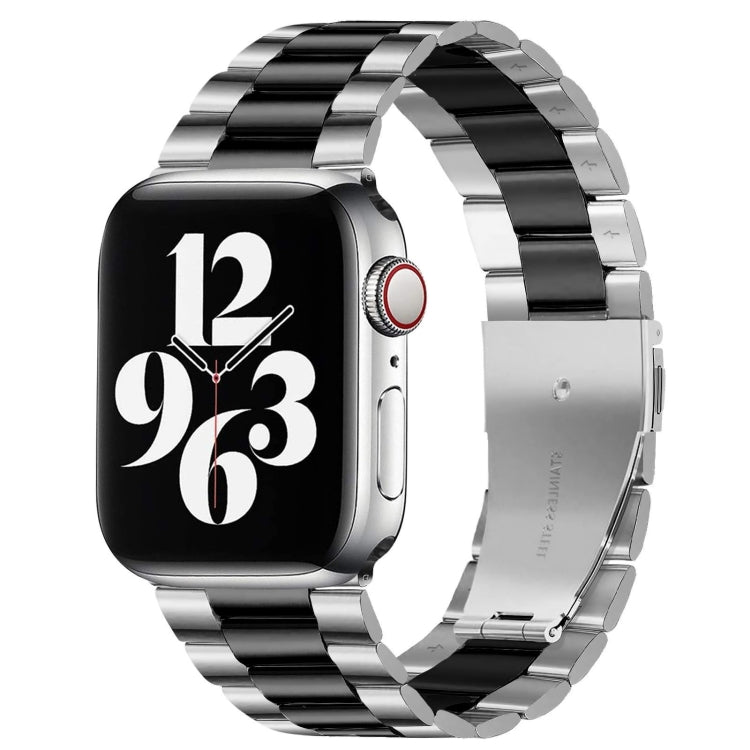 Apple Watch Series 10 42mm / 9&8&7 41mm / SE 3&SE 2&6&SE&5&4 40mm / 3&2&1 38mm用フォールドバックル3ビーズステンレススチールウォッチバンド