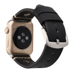 Apple Watch Series 7 45mm / 6 & SE & 5 & 4 44mm / 42mm 3 & 2 & 1 レトロホール 本革 腕時計バンド, 42mm用