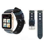 Apple Watch Series 7 45mm / 6 & SE & 5 & 4 44mm / 42mm 3 & 2 & 1 レトロホール 本革 腕時計バンド, 42mm用