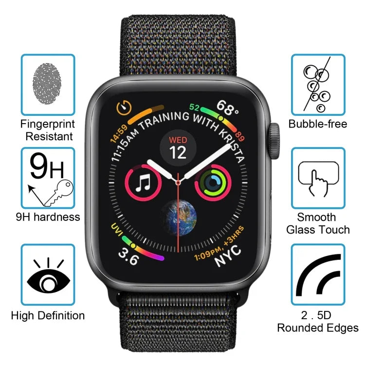 ENKAY Hat-Prince 3D フルスクリーン PET 曲面 熱曲げ HD スクリーンプロテクター Apple Watch シリーズ 6 / 5 / 4 / Watch SE 40mm 用, Apple Watch シリーズ 6 / 5 / 4 / Watch SE 40mm 用