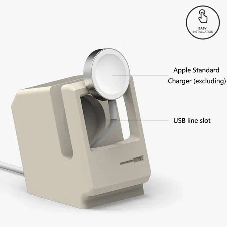 レトロスタイル シリカゲル Apple Watch 充電ドック スタンド ホルダー ステーション