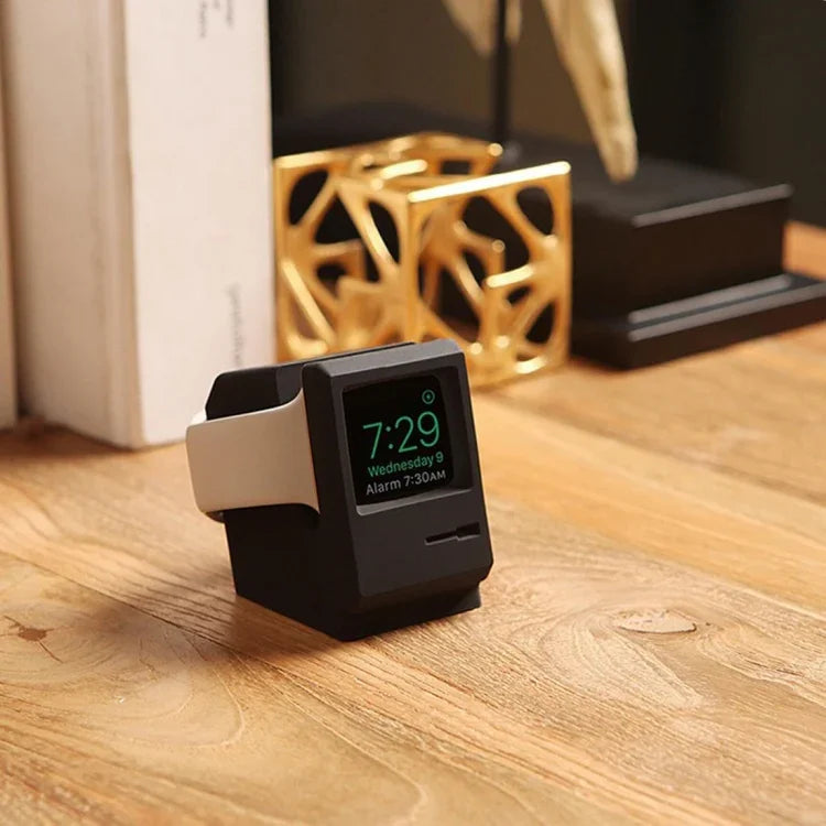 レトロスタイル シリカゲル Apple Watch 充電ドック スタンド ホルダー ステーション