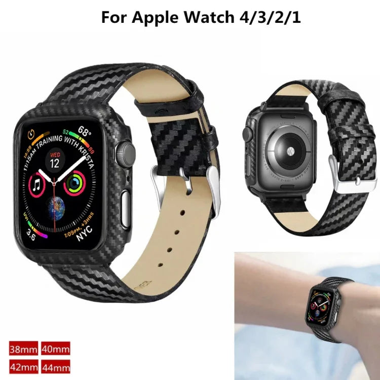 Apple Watch Series 4 40mm用 本革カーボンファイバーストラップ＋フレーム, Apple Watch Series 4 40mm用