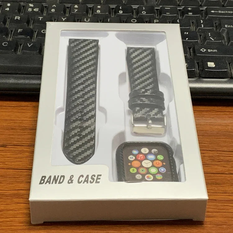 Apple Watch Series 4 40mm用 本革カーボンファイバーストラップ＋フレーム, Apple Watch Series 4 40mm用