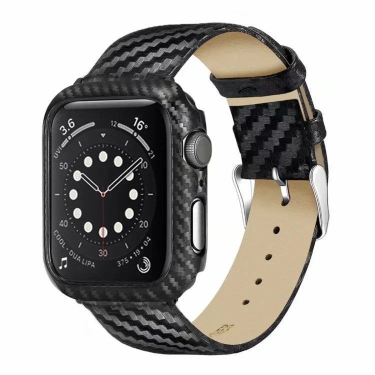 Apple Watch シリーズ3＆2＆1 42mm用本革カーボンファイバーストラップ＋フレーム、Apple Watch シリーズ3＆2＆1 42mm用