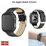 Apple Watch シリーズ3＆2＆1 42mm用本革カーボンファイバーストラップ＋フレーム、Apple Watch シリーズ3＆2＆1 42mm用