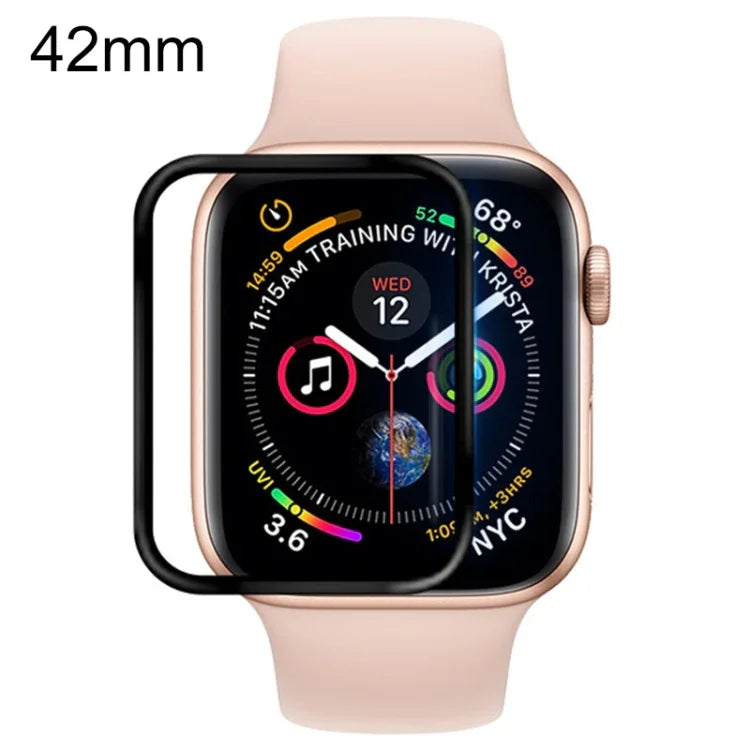 Apple Watch Series 3 / 2 / 1 42mm ソフトPETフィルム 全面保護スクリーンプロテクター, Apple Watch Series 3 / 2 / 1 42mm用