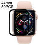 50枚セット Apple Watch Series 6 / 5 / 4 / Watch SE 44mm 用 ソフトPETフィルム フルカバースクリーンプロテクター, Apple Watch Series 6 / 5 / 4 / Watch SE 44mm 用