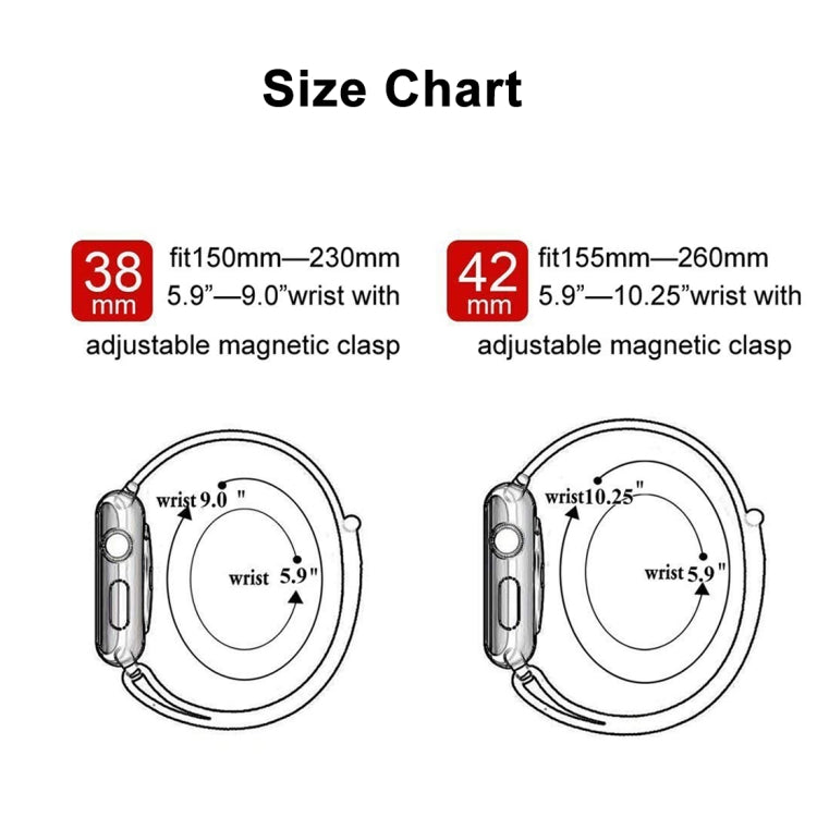 Apple Watch Ultra 49mm & Watch Ultra 2 49mm / Series 10 46mm / 9&8&7 45mm / SE 3&SE 2&6&SE&5&4 44mm / 3&2&1 42mm 用 カラー変化マグネティックナイロン時計バンド, 44mm