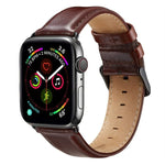 ブラックバックル レザー腕時計バンド Apple Watch Series 10 42mm / 9&8&7 41mm / SE 3&SE 2&6&SE&5&4 40mm / 3&2&1 38mm用, Apple Watch Series 8&7 41mm / SE 2&6&SE&5&4 40mm / 3&2&1 38mm用