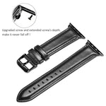 ブラックバックル レザー腕時計バンド Apple Watch Ultra 49mm&Watch Ultra 2 49mm / Series 10 46mm / 9&8&7 45mm / SE 3&SE 2&6&SE&5&4 44mm / 3&2&1 42mm用, Apple Watch Ultra 49mm / Series 8&7 45mm / SE 2&6&SE&5&4 44mm / 3&2&1 42mm用