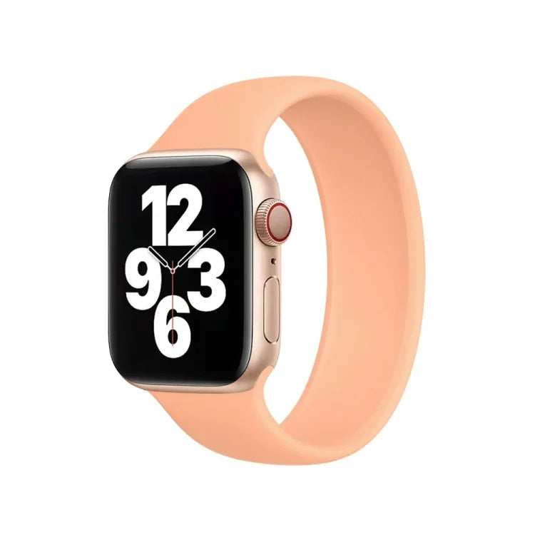 Apple Watch シリーズ10 42mm / 9＆8＆7 41mm / SE 3＆SE 2＆6＆SE＆5＆4 40mm / 3＆2＆1 38mm 単色伸縮シリコンウォッチバンド、サイズ:S 130mm