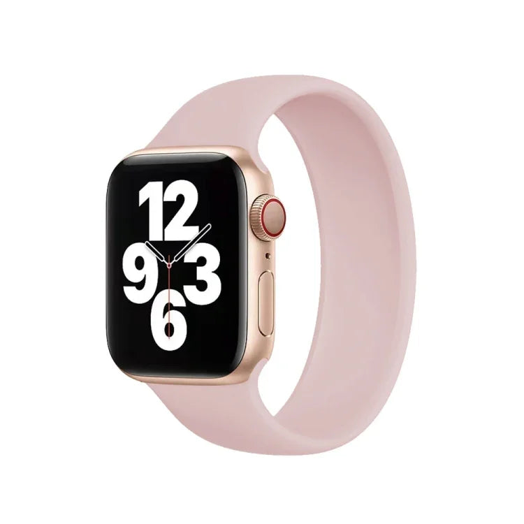 Apple Watch シリーズ10 42mm / 9＆8＆7 41mm / SE 3＆SE 2＆6＆SE＆5＆4 40mm / 3＆2＆1 38mm 単色伸縮シリコンウォッチバンド、サイズ:S 130mm