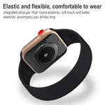 Apple Watch シリーズ10 42mm / 9＆8＆7 41mm / SE 3＆SE 2＆6＆SE＆5＆4 40mm / 3＆2＆1 38mm 単色伸縮シリコンウォッチバンド、サイズ:M 143mm