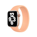 Apple Watch Series 10 42mm / 9&8&7 41mm / SE 3&SE 2&6&SE&5&4 40mm / 3&2&1 38mm用 ソリッドカラー伸縮シリコンウォッチバンド、サイズ：L 156mm