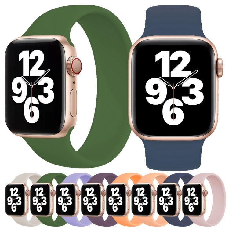 Apple Watch Series 10 42mm / 9&8&7 41mm / SE 3&SE 2&6&SE&5&4 40mm / 3&2&1 38mm用 ソリッドカラー伸縮シリコンウォッチバンド、サイズ：L 156mm