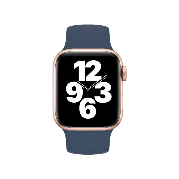 Apple Watch Ultra 49mm&Watch Ultra 2 49mm / シリーズ 10 46mm / 9&8&7 45mm / SE 3&SE 2&6&SE&5&4 44mm / 3&2&1 42mm 用 無地 弾性シリコンウォッチバンド, サイズ:S 130mm