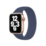 Apple Watch Ultra 49mm&Watch Ultra 2 49mm / シリーズ 10 46mm / 9&8&7 45mm / SE 3&SE 2&6&SE&5&4 44mm / 3&2&1 42mm 用 無地 弾性シリコンウォッチバンド, サイズ:S 130mm