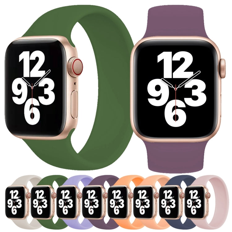 Apple Watch Ultra 49mm&Watch Ultra 2 49mm / シリーズ 10 46mm / 9&8&7 45mm / SE 3&SE 2&6&SE&5&4 44mm / 3&2&1 42mm 用 無地 弾性シリコンウォッチバンド, サイズ:S 130mm