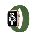 Apple Watch Ultra 49mm＆Watch Ultra 2 49mm / シリーズ10 46mm / 9＆8＆7 45mm / SE 3＆SE 2＆6＆SE＆5＆4 44mm / 3＆2＆1 42mm 単色伸縮シリコンウォッチバンド、サイズ:M 143mm