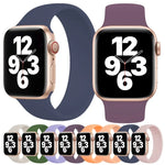 Apple Watch Ultra 49mm＆Watch Ultra 2 49mm / シリーズ10 46mm / 9＆8＆7 45mm / SE 3＆SE 2＆6＆SE＆5＆4 44mm / 3＆2＆1 42mm 単色伸縮シリコンウォッチバンド、サイズ:M 143mm