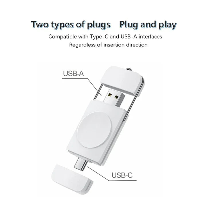 U8S USB / Type-C 磁気ワイヤレス充電器 Samsung Watch 3 / 4, 4 Classic, Active 1 / 2 用高速充電器