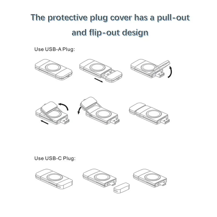U8S USB / Type-C 磁気ワイヤレス充電器 Samsung Watch 3 / 4, 4 Classic, Active 1 / 2 用高速充電器