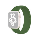 Apple Watch Ultra 49mm & Watch Ultra 2 49mm / Series 10 46mm / 9&8&7 45mm / SE 3&SE 2&6&SE&5&4 44mm / 3&2&1 42mm 用 無地伸縮シリコン時計バンド, サイズ:L 156mm