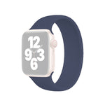Apple Watch Ultra 49mm & Watch Ultra 2 49mm / Series 10 46mm / 9&8&7 45mm / SE 3&SE 2&6&SE&5&4 44mm / 3&2&1 42mm 用 無地伸縮シリコン時計バンド, サイズ:L 156mm