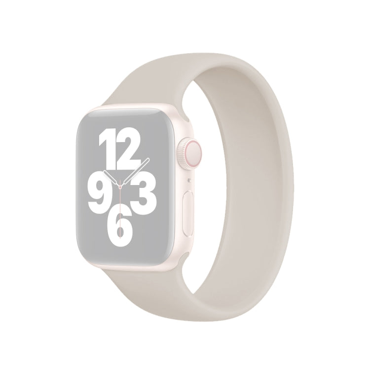 Apple Watch Ultra 49mm & Watch Ultra 2 49mm / Series 10 46mm / 9&8&7 45mm / SE 3&SE 2&6&SE&5&4 44mm / 3&2&1 42mm 用 無地伸縮シリコン時計バンド, サイズ:L 156mm