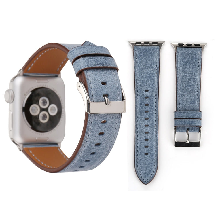 Apple Watch Series 10 42mm / 9&8&7 41mm / SE 3&SE 2&6&SE&5&4 40mm / 3&2&1 38mm用 フレッシュスタイル本革ウォッチバンド、38mm