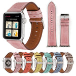 Apple Watch Series 10 42mm / 9&8&7 41mm / SE 3&SE 2&6&SE&5&4 40mm / 3&2&1 38mm用 フレッシュスタイル本革ウォッチバンド、38mm