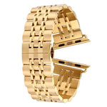 22mm メンズ 隠しバタフライバックル 7ビーズ ステンレススチール 時計バンド Apple Watch 38mm 用, 22mm メンズ