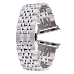 22mm メンズ 隠しバタフライバックル 7ビーズ ステンレススチール 時計バンド Apple Watch 38mm 用, 22mm メンズ