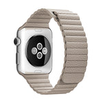 Apple Watch 38mm用ループマグネットクロージャークラスプPUレザーワッチバンド