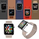 Apple Watch 38mm用ループマグネットクロージャークラスプPUレザーワッチバンド