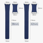 Apple Watch 38mm用ループマグネットクロージャークラスプPUレザーワッチバンド