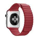 Apple Watch 38mm用ループマグネットクロージャークラスプPUレザーワッチバンド