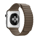 Apple Watch 38mm用ループマグネットクロージャークラスプPUレザーワッチバンド