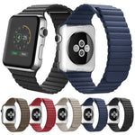 Apple Watch 38mm用ループマグネットクロージャークラスプPUレザーワッチバンド