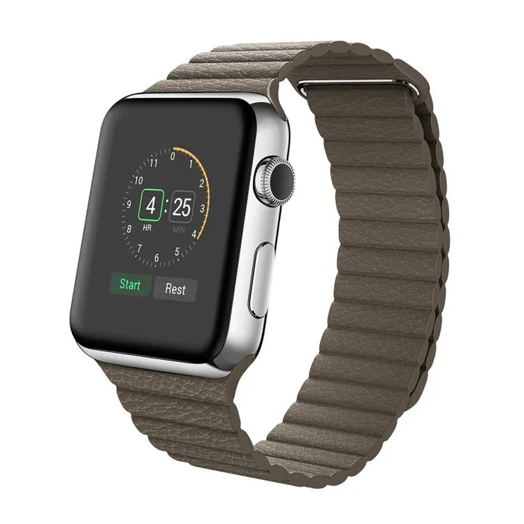 Apple Watch 42mm用 ループ磁気留め具 PUレザーウォッチバンド